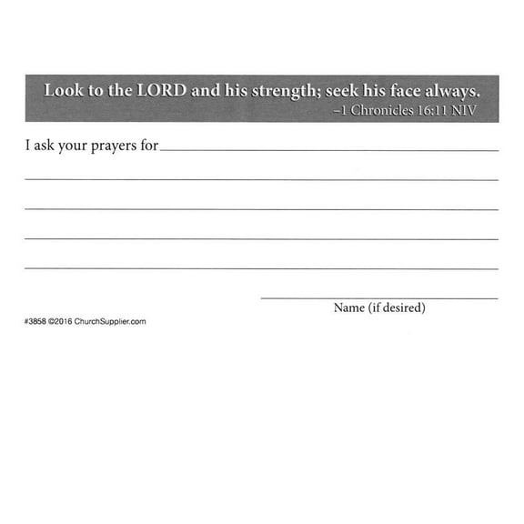 Prayer Request Cards Praying Hands, Cross Pkg of 100