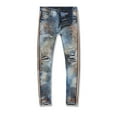 thumbnail image 1 of Jordan Craig Men's Sparta Striped Splatter Denim Jeans Taupe Haze jm3441-taupehaze, 1 of 4