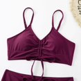 thumbnail image 3 of Gibobby Conjunto de Bikini Trajes de baño de 2 piezas para mujer Conjunto de bikini con anillo halter(Rojo,M), 3 of 4