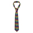 thumbnail image 2 of Gaeub Pride Rainbow Men's Classic Woven Jacquard Necktie Perfect for Weddings & Parties, 2 of 7