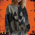 thumbnail image 2 of NMMUED Women's Halloween Sweatshirt Pullover Tops Pumpkin Season Sweatshirt Ghost Sweatshirts Spooky Season Tee Tops Women's Halloween Shirts Gray M, 2 of 6