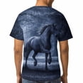 thumbnail image 4 of LAOLIUSN Mens Animal Graphic T-Shirt Funny Horse Short Sleeve Tee Tops S-4XL, 4 of 7