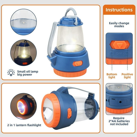 Mitcien Ensemble de Jouets de Camping pour Enfants avec Tente Jouets de Camping pour Enfants Jouets de Camping d'Extérieur pour Enfants Tout-Petits Garçons Filles Âge 3 4 5 6 Inclut Tente de Camping pour Enfants/feu de Camp/lampe à Huile/nourriture Factice