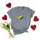 thumbnail image 2 of Camisetas con estampado de latidos del corazón y cuello redondo para mujer, blusas femeninas cómodas a la moda, Tops de San Valentín Fridja  gope2222, 2 of 7