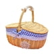 thumbnail image 5 of Cesta de picnic de mimbre portátil de estilo vintage con cuerpo tejido de mimbre. Pequeño, 5 of 9