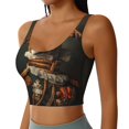 thumbnail image 2 of Balery Modern Cute Dog Sujetadores deportivos con espalda cruzada para mujer, acolchados, sin costuras, de alto impacto, ideales para yoga, gimnasio, entrenamiento y fitness.-Small, 2 of 8