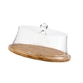 thumbnail image 4 of Soporte de bambú para tartas a prueba de polvo con tapa transparente para mesa de comedor y pan L, 4 of 9