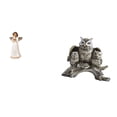 thumbnail image 1 of Figura de resina de ángel querubín con paloma y búho, estatua de mesa, escultura decorativa para sala de estar, oficina, escritorio., 1 of 8