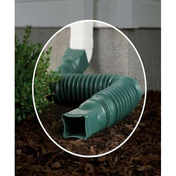 Amerimax FlexASpout 4.5 in. H X 4.5 in. W X 55 in. L Green Vinyl K Downspout Extension