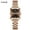 Coffee, variant on Women's Square Quartz Watch – Rose Gold Stainless Steel, Waterproof, Date Display