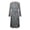 Gray#, variant on purcolt Womens Long Sleeve Dresses Casual Loose Crew Neck A-line Flowy Dress Flower Print Boho Midi Dress