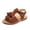 Brown, variant on 0-2 Years Baby First Walking Shoes Kids baby Sandals Toddler Infant Kids Baby Girls Boys Solid Color Tassels Sandals Casual Fish Mouth Sandals Black 5 Years