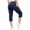 *Blue, variant on VBVC Women's Cargo Capri Pants with Pockets , Casual Summer Drawstring Knee Length Shorts , Ladies' Lightweight Outdoor Hiking Trousers for Women, Army Green , S-3XL