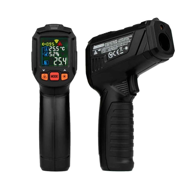 Inteprter Termómetro digital infrarrojo sin contacto Medidor de temperatura higrómetro IR Cocina y Comedor No.02 Inteprter GJ1066-02B