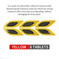 thumbnail image 3 of maskred 6 Pieces Car Reflective Sticker Carbon Fiber Stickers Universal Automotive Anti-collision Decoration Decal Accessory Yellow, 3 of 6