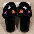 thumbnail image 4 of Taqqpue Halloween Slippers for Women Indoor Fluffy House Slippers Non-slip Fuzzy Flat Slides Perfect Soft Plush Comfy Warm Slip-On Cute Womens Slippers Winter Open Toe Slippers Women, 4 of 8