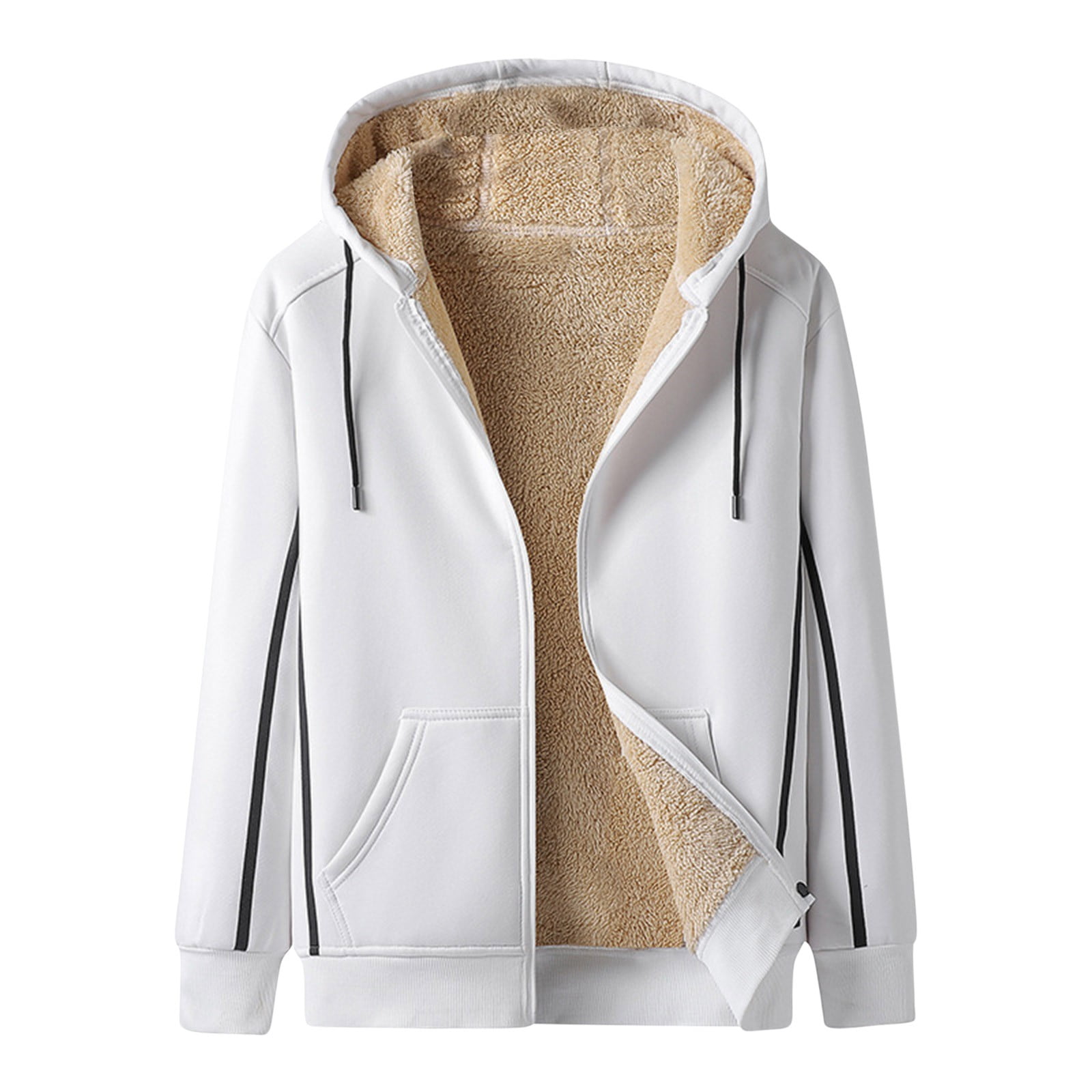 Manteau Polaire Femme à Capuche Zippé - Sweat-shirt Teddy Oversize Chaud, Grande Taille, Style Décontracté Hiver