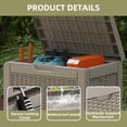 thumbnail image 5 of Uforic 35 Gallon Outdoor Resin Deck Box, Lockable Waterproof UV-Resistant Storage Box for Patio Cushions & Garden Tools, Light Brown, 5 of 8