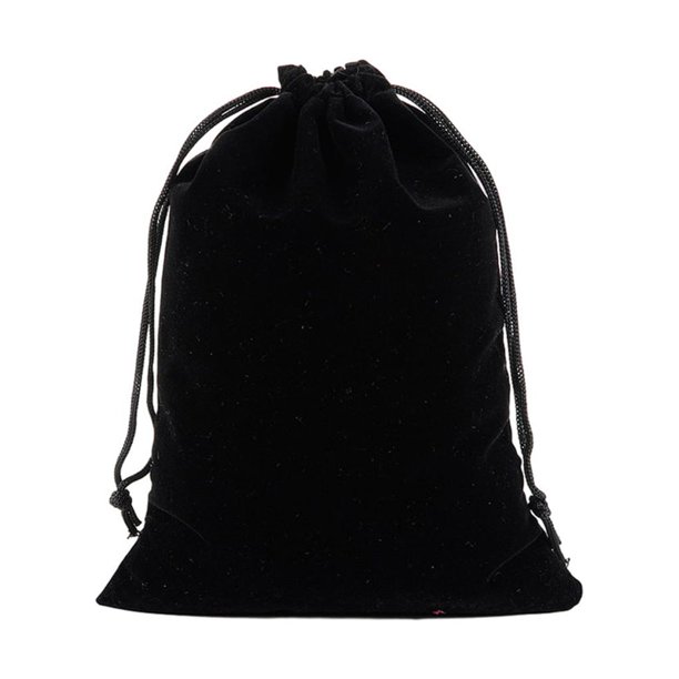 Cateissary 50 Uds Bolsa de recuerdo de boda de tela con cierre de cordón negro 13*18