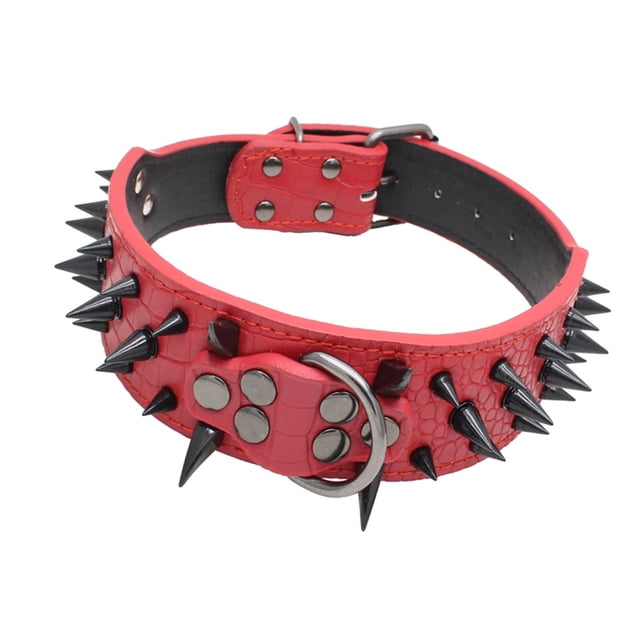 Collar de cachorro de perro mascota de cuero con remache Sunnimix collar de cachorro