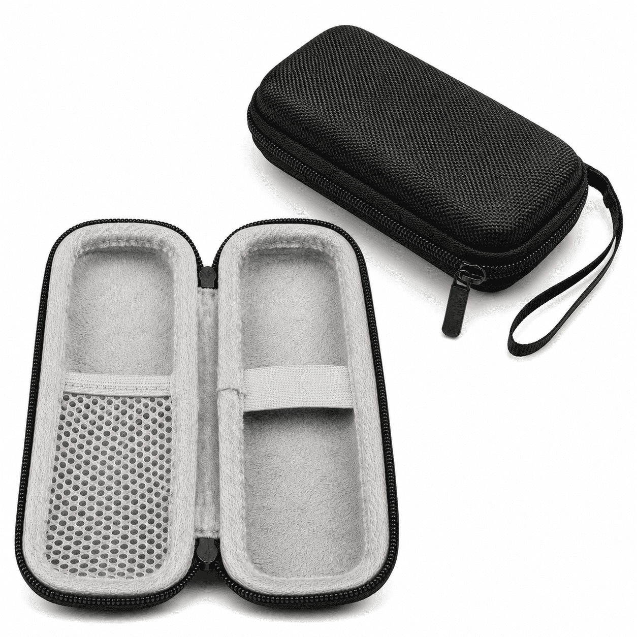 Hard Carrying Case Compatible with Tonfarb A20 Voice Recorder, EVA Protective Storage Bag with Mesh Pocket and Elastic Strap, Portable Travel Organizer Pouch for Digital Audio Recorder, Black