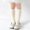 Beige, variant on Girls Crew Cotton Socks Calf Striped Soft Casual Socks (White 3-5 Years)