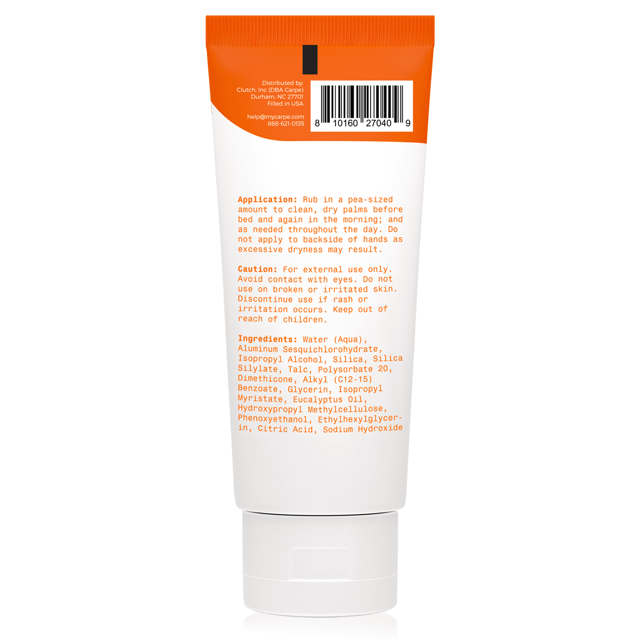 Carpe Sweat Absorbing Hand Lotion for Sweaty Hands, Anti Sweat Lotion, 1.35 fl oz