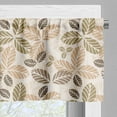 thumbnail image 3 of Ambesonne Leaf Window Valance, Retro Leaf Silhouettes, 54" X 12", Army Green Tan Brown, 3 of 5