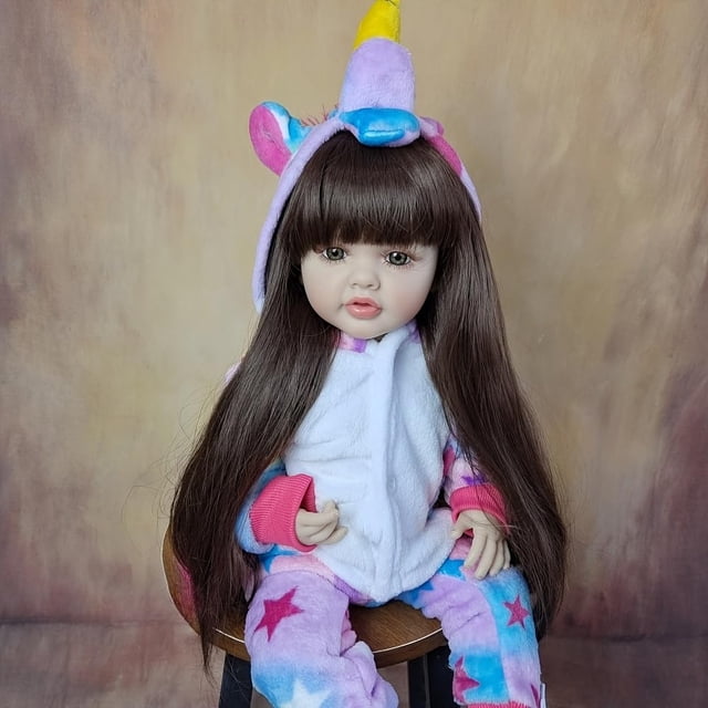 Muñeca Bebé Reborn GUESSBELLY 55 cm Cuerpo Completo de Vinilo