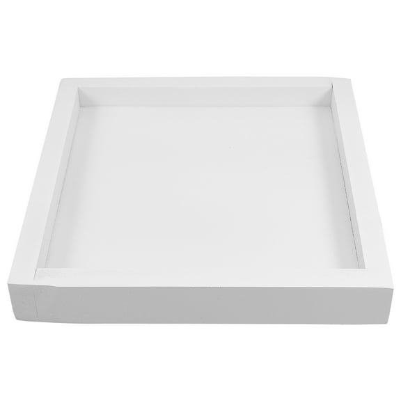 White Thick Plastic Flowerpot Tray 20x20cm, Leakproof Indoor Balcony Plant Saucer, Multi-Functional Potted Base for Household Plants