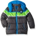 thumbnail image 2 of iExtreme Boys 8-20 Colorblock Puffer W/ Hat (Black 8), 2 of 2