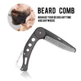 thumbnail image 3 of EIMELI Stainless Steel Folding Beard Comb, Portable Multifunction Anti Static Fine to Medium Metal Hair Comb for Men Grooming, Combing Hair, Beard, and Mustache Styling, 3 of 8