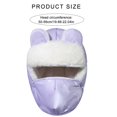 thumbnail image 3 of Furs Lined Kids Hat Wind Resistant Earflap Hat Comfortable Kids Trapper Hat for Enhancing Wind Protecting Purple, 3 of 5
