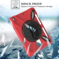 thumbnail image 3 of Dteck Case For Apple iPad 10.2" 8th Generation 2020 Released,Shockproof Armor Rugged Rubber Hard Back Heavy Duty Protective Hard Strap Kickstand iPad 7th Gen 10.2" 2019 Cover,Red, 3 of 6