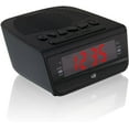 GPX C224B Digital LED Dual Alarm Clock Radio, Black