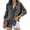 Black, variant on Women Button Down Denim Shirt Long Sleeve Roll Up Casual Oversized Jean Jacket Distressed Tunic Top