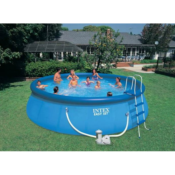 Intex 18 X 48 Easy Set Above Ground Swimming Pool Walmart Com Walmart Com