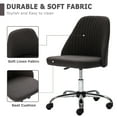 thumbnail image 6 of edx Vanity Chair, Armless Desk Chair with Wheels, Adjustable Swivel Fabric Makeup Chair, Comfortable Home Office Task Computer Chair, Dark Gray, 6 of 7