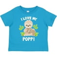 thumbnail image 3 of Inktastic Cute Sloth I Love My Poppi with Green Leaves Boys or Girls Toddler T-Shirt, 3 of 5