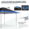 thumbnail image 4 of EAGLE PEAK 13 x 13 ft Pop-up Outdoor Canopy Auto Extending Eaves (169 Sqft of Shade),Black/Blue, 4 of 9