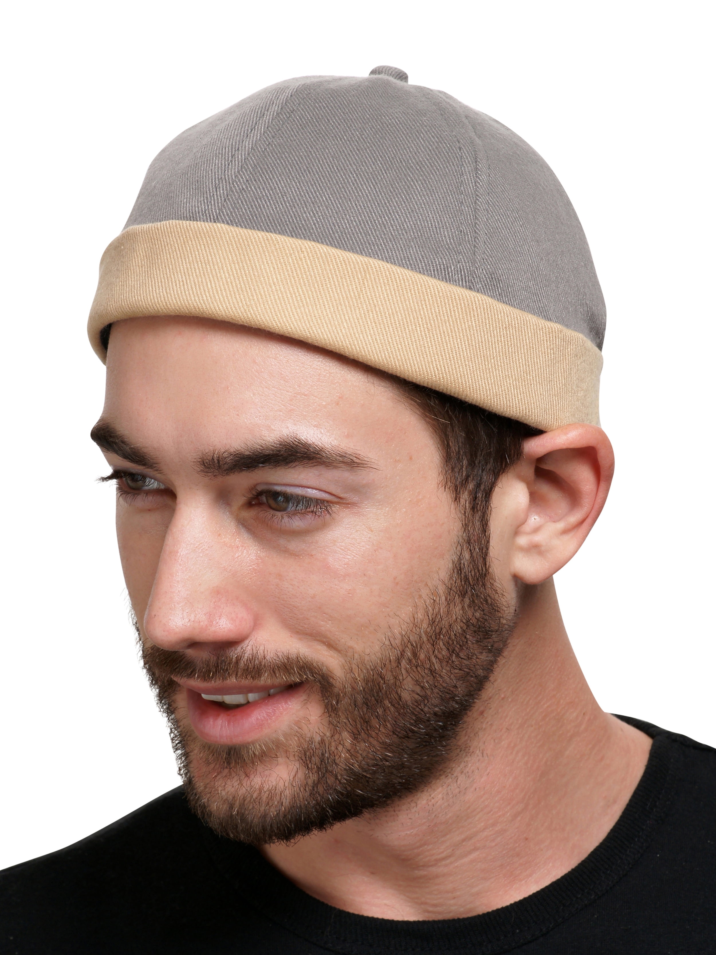 SnugZero Brimless Hats for Men & Women Fisherman Beanie Docker Hat No Brim Cotton Skull Cap 