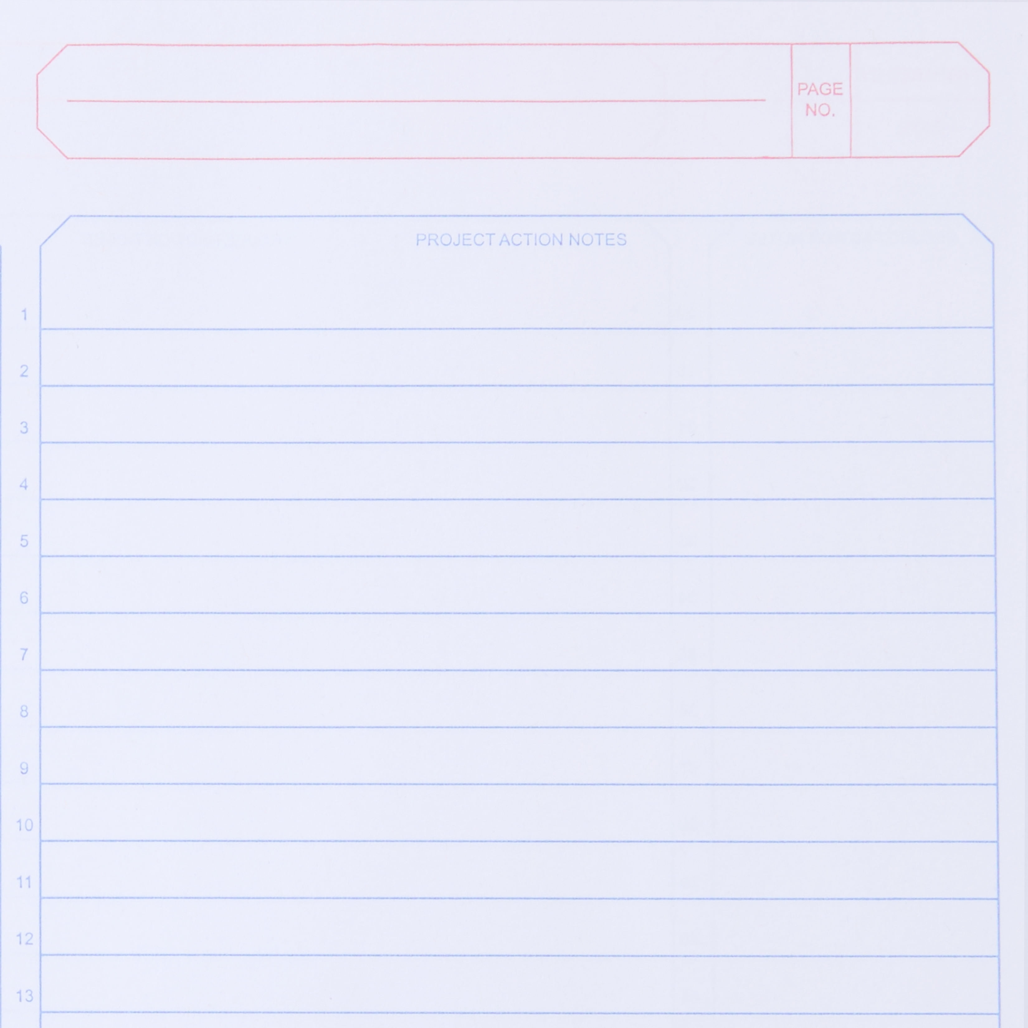 Pen+Gear Project Planner with Numbered Lines, White, 9.5" x 7.25", 100 Sheets