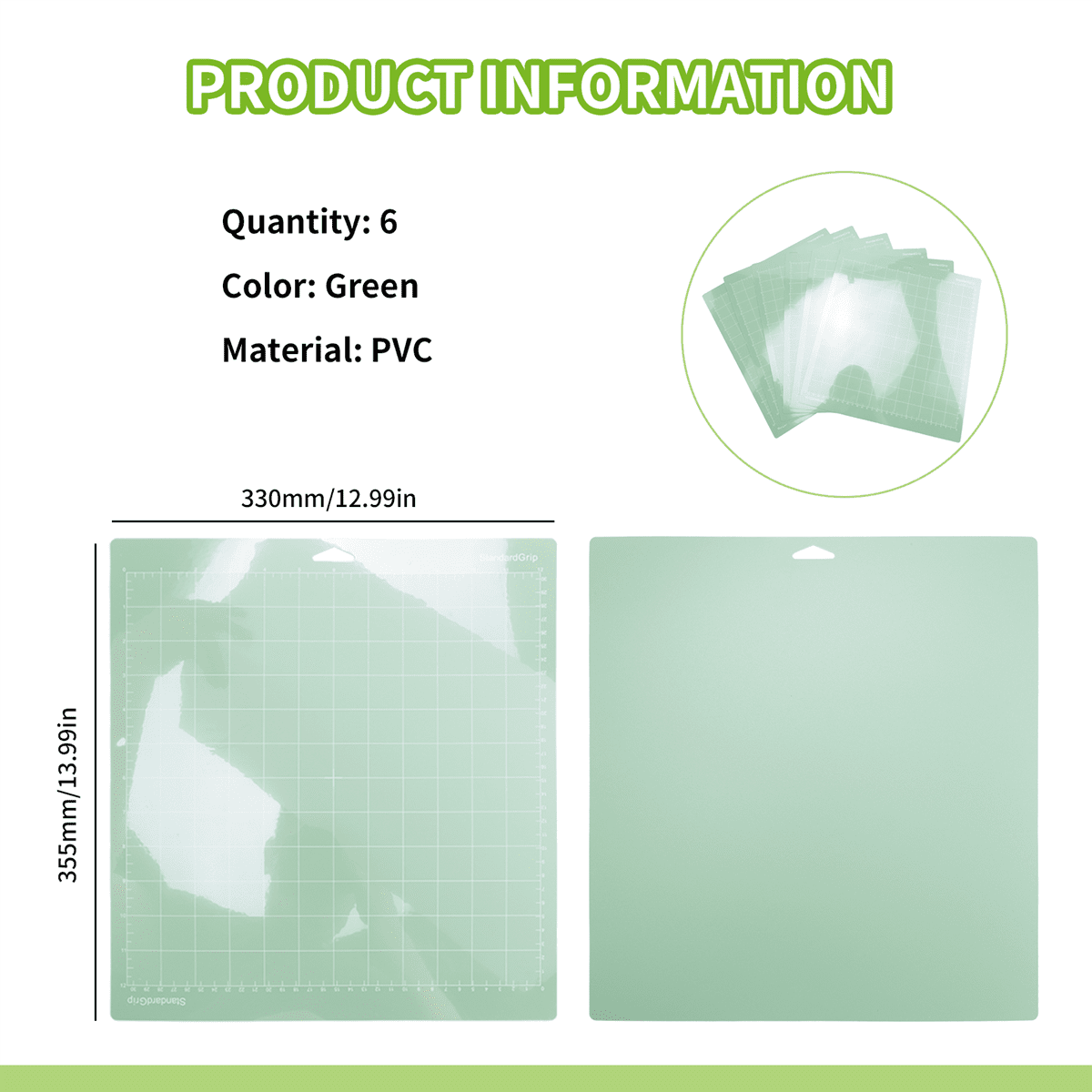 6Pack Cutting Mats for 3/Maker/Explore 3/Air 2/Air/One(12X12 Inch) Quilting Cricket Accessories