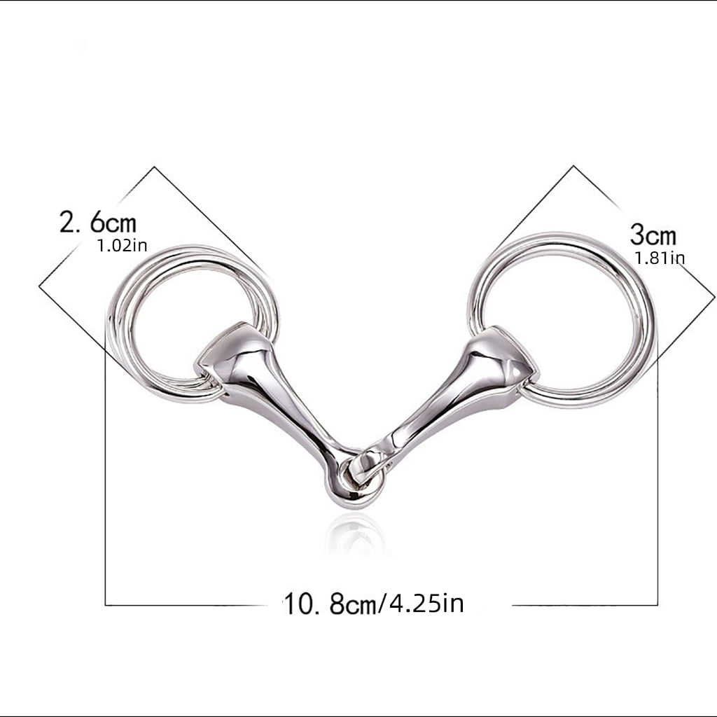 2er Set Metal Scarf Clips in Horsebit Design, Stylish Scarf Rings in