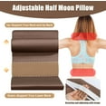 thumbnail image 5 of 5-in-1 Recliner Seat Cushion for Elderly+Lumbar Support Pillow + Leg Pad, with Adjustable Half Moon Neck Pillow & Footrest, Foam Filling with Velvet Fabric, Thick & Non-Slip, Brown, 5 of 14