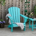 thumbnail image 2 of DUOSONG Hdpe All-Weather Outdoor Adirondack Chair With Cup Holder, Fire Pit Chair For Backyard, Deck, Lawn, Garden, 330Lbs Capacity, Light Blue Blue HDPE Garden & Outdoor Outdoor & Patio Patio Seating, 2 of 9