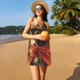 thumbnail image 3 of Fotbe Western French Bulldog Cowboy Vestido de Verano sin Mangas para Mujer – Vestido Midi Línea A, Estilo Camiseta Floral, Vestido Playero Casual y Fluido, 3 of 7