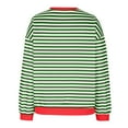 thumbnail image 5 of fheaev Oversize Sweatshirt For Womens Casual Striped Crewneck Long Sleeve Lightweight Color Block Pullover Tops Loose Fit Sweaters Cute Basic Flowy Tops Blouses Fall Outfits Fashion Y2K Clothes, 5 of 6