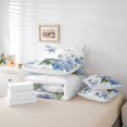 thumbnail image 6 of Homewish Rustic Hydrangea 7-Piece Bedding Comforter Set,Country Plant King Bedding Sets,Blue Green White Bed Sheets For Girls Kids,Ultra Soft Home Decor Reversible, 6 of 8