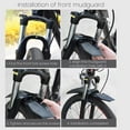 thumbnail image 6 of Hyasfey 2Pcs Bicycle Fender Reflective Waterproof Lightweight Universal 24/26/27.5-inch MTB Mountain Road Bike Front Rear Mud Splash Guard Mudflap Bike Accessories, 6 of 7